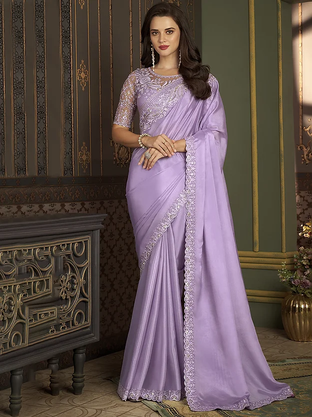 Lavender Saree